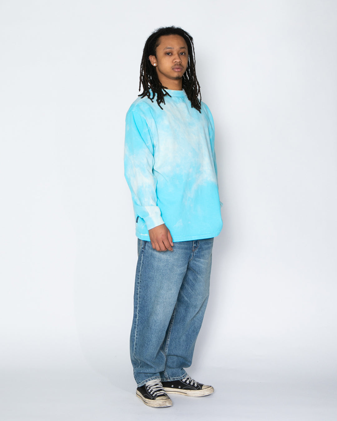 “Selena” Wide Tapered Denim Pants (Damage) / 2520801D