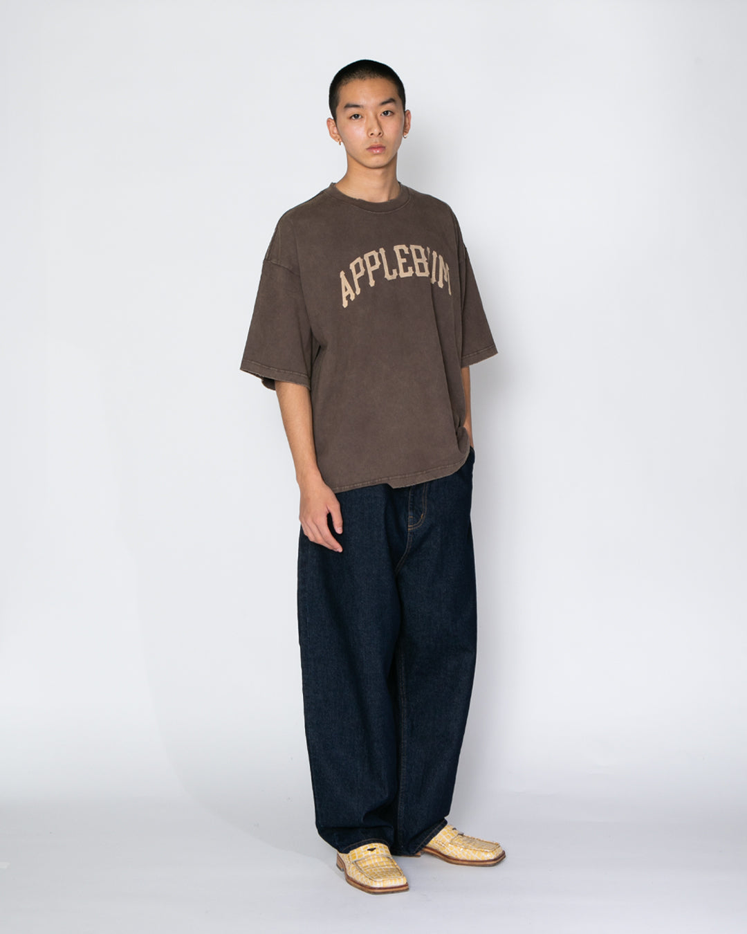 “Selena” Wide Tapered Denim Pants (One Wash)　/ 2520801O