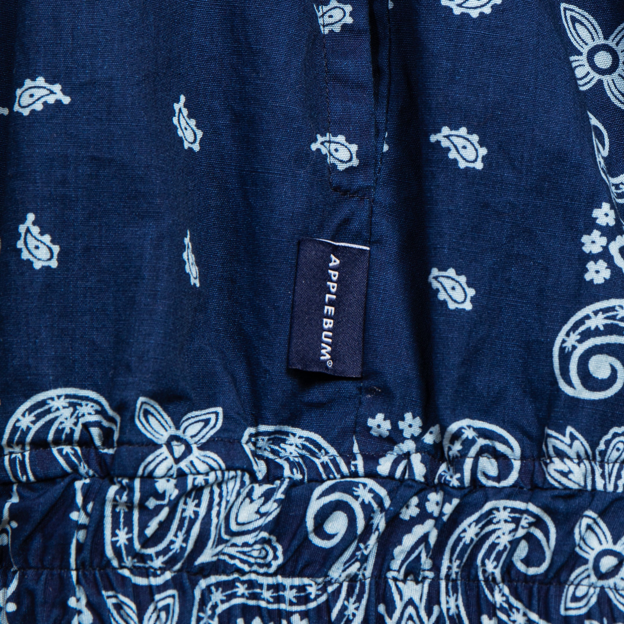 Indigo Paisley Zip Up Shirt Jacket / 2410606