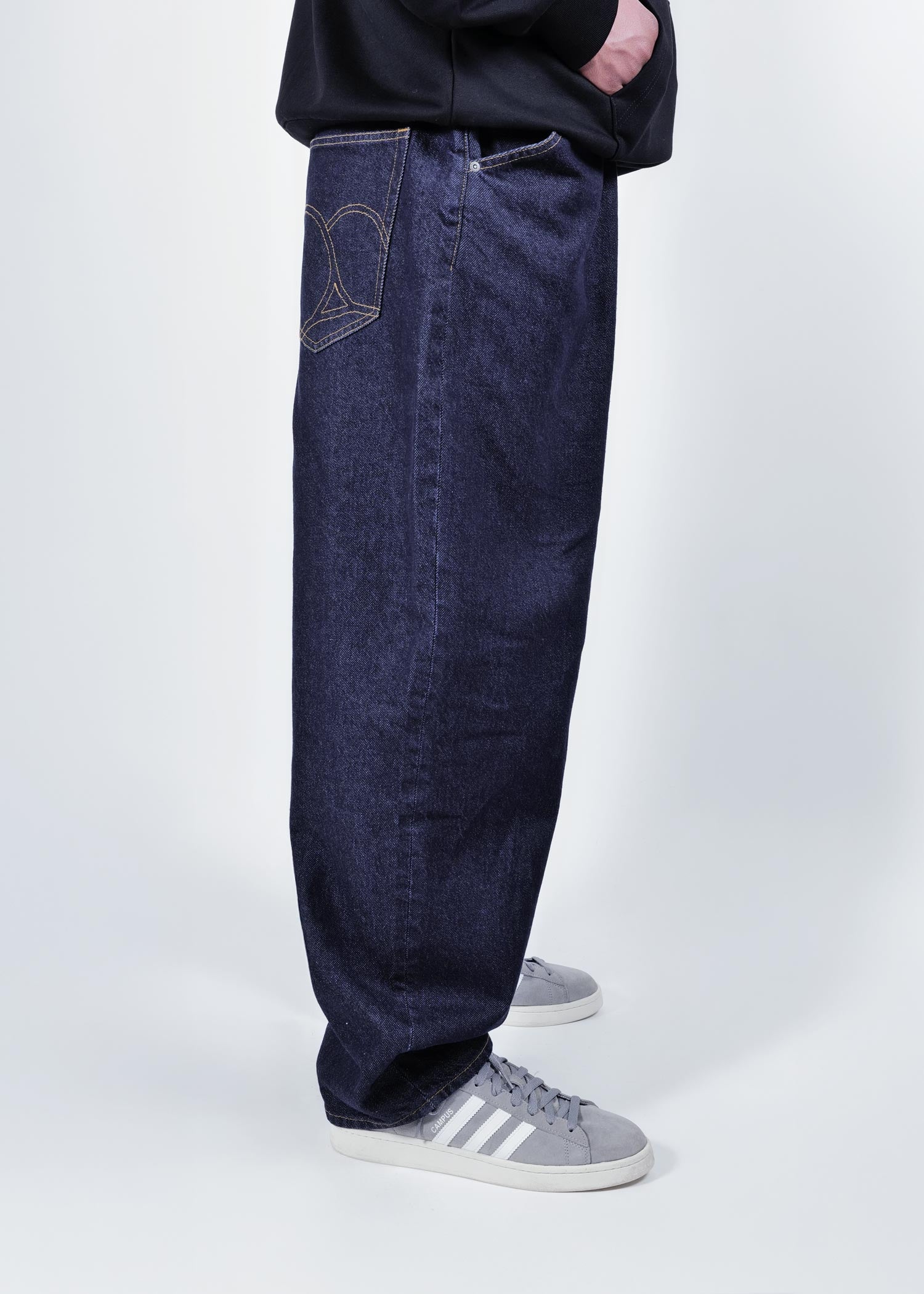 “Selena” Wide Tapered Denim Pants (One Wash)　/ 2520801O