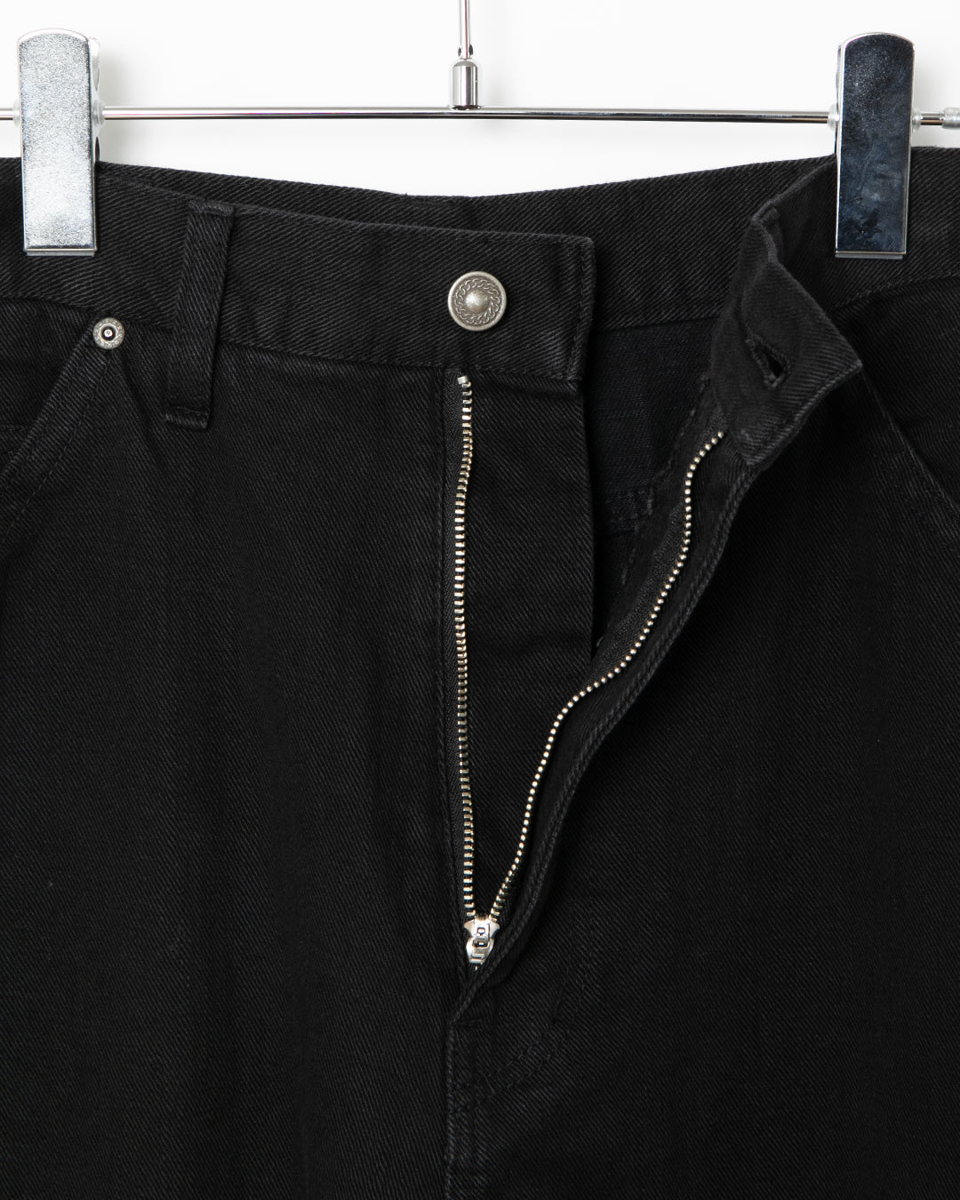 “Selena” Wide Tapered Denim Pants (Black) / 2520801B