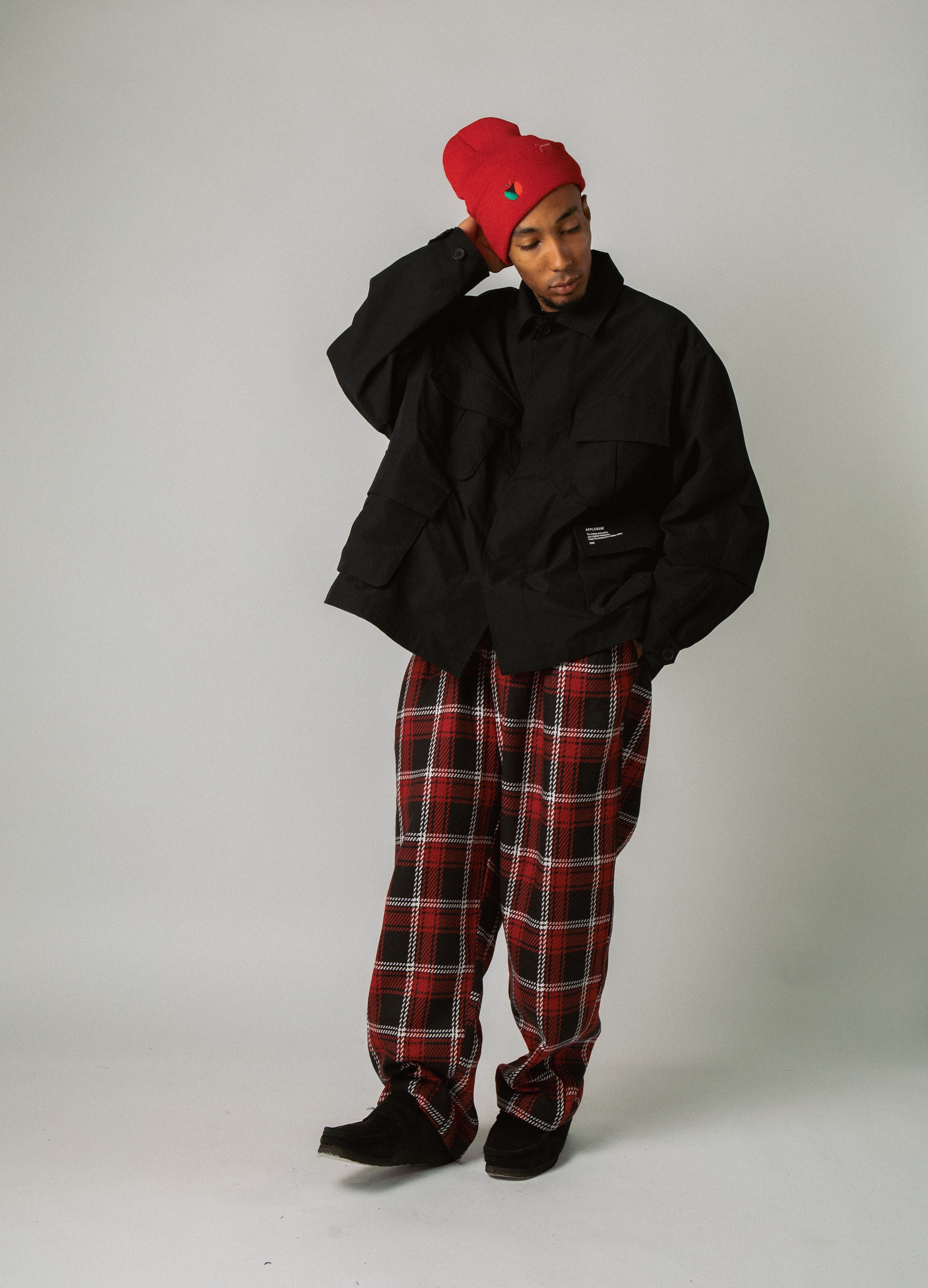 Double Layered Check Wide Pants / 2420801