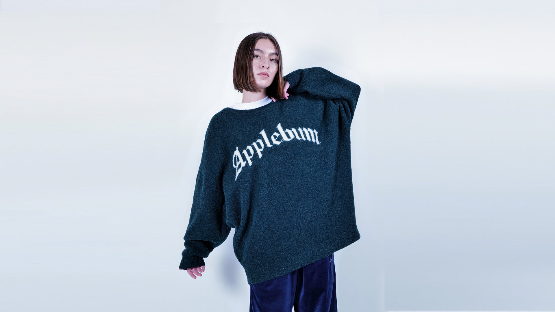 アップルバム ブラック・ホワイトチェックボンバージャケット APPLEBUM(アップルバム) シャツ Gingham Check Oversize Shirt