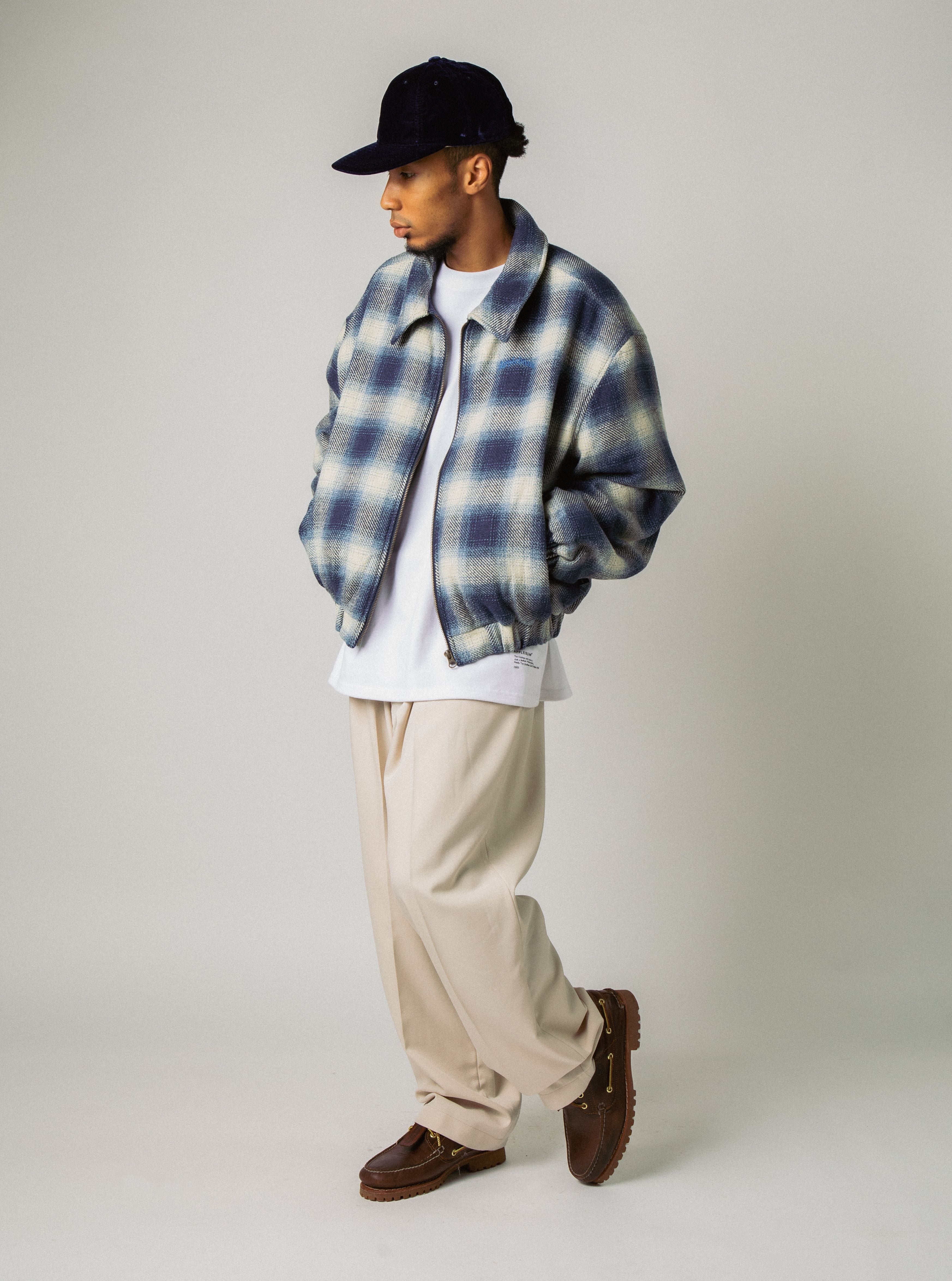 Ombre Check Jacket [Navy/White] / 2420615