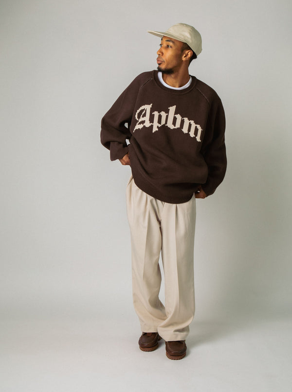 "APBM" Knit Sweater [Brown] / 2420503