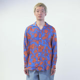 Botanical Linen L/S Aloha Shirt [Blue] / 2310209