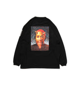 【Limited Color】 "Work of Mosaic Art (Ken Hamaguchi)" L/S T-shirt [Black/Red Head] / WH2211102