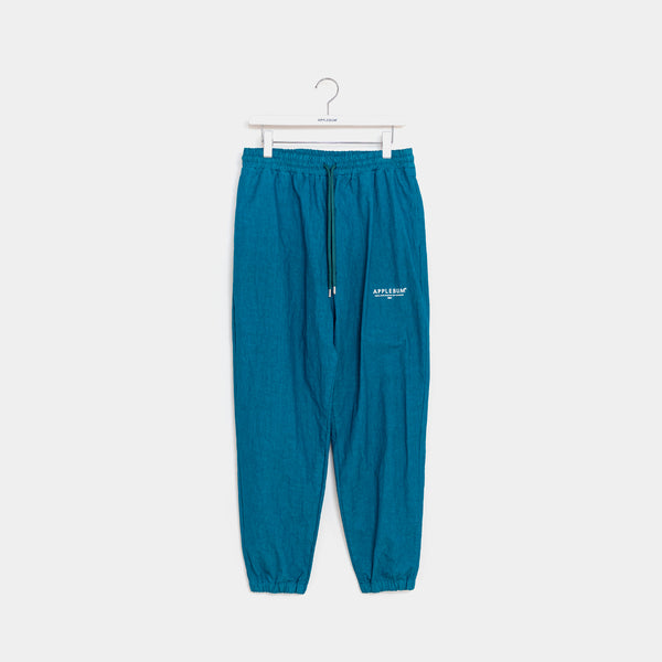 Dyed Cotton Nylon Track Pants [Blue Green] / 2310813