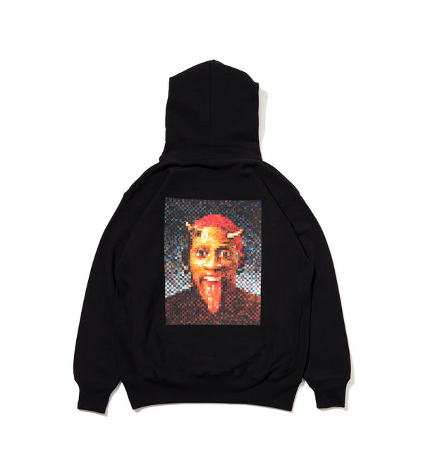 【Limited Color】 "Work of Mosaic Art(濱口健)" Sweat Parka [Black/Red Head] / WH2210401
