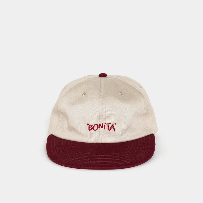 “Bonita”Low 6 Panel Cap [Beige/Red] / 2310904