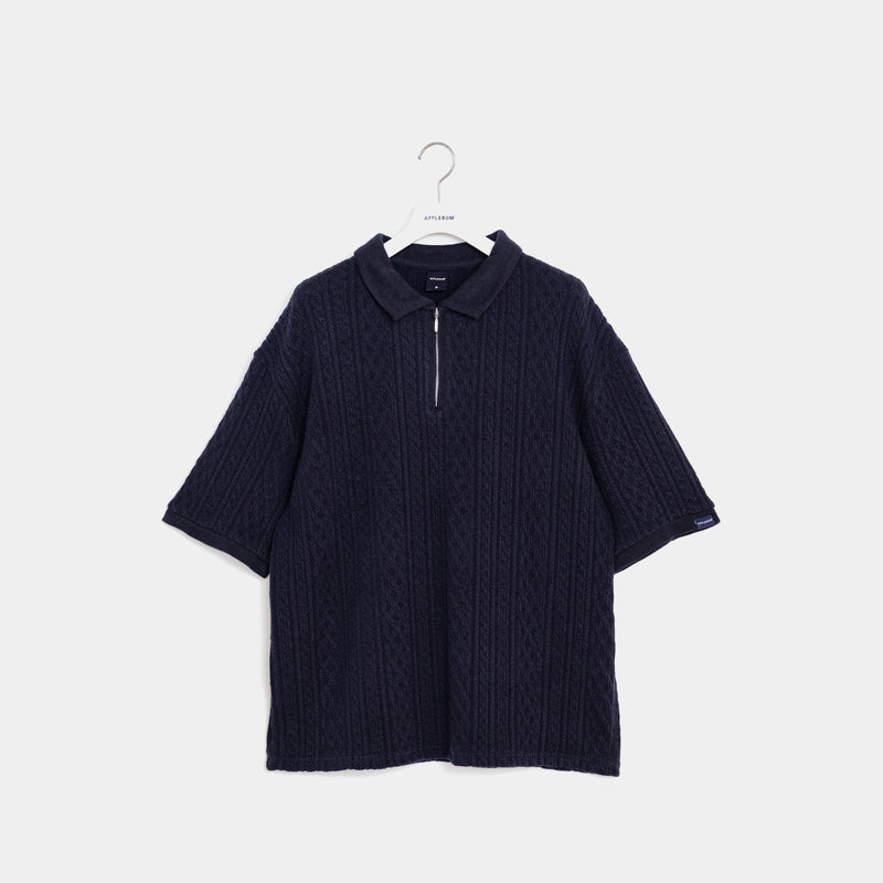 Zip Polo Shirt [Navy] / 2310106