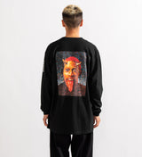 【Limited Color】 "Work of Mosaic Art(濱口健)" L/S T-shirt [Black/Red Head] / WH2211102