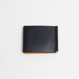 Leather Money Clip Wallet [Navy/Orange] / 2311006