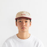 “Bonita” Low 6 Panel Cap [Beige/Red] / 2310904