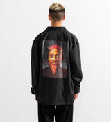 【Limited Color】 "Work of Mosaic Art (Ken Hamaguchi)" Coach Jacket [Black/Red Head] / WH2210601
