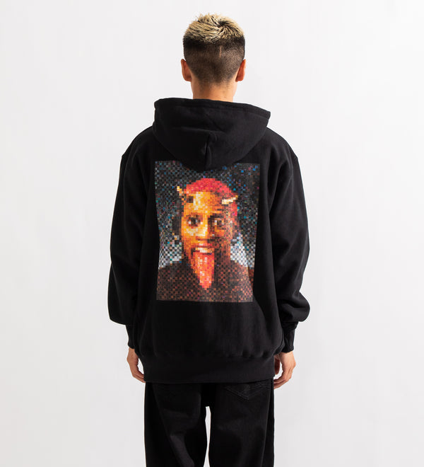 【Limited Color】 "Work of Mosaic Art(濱口健)" Sweat Parka [Black/Red Head] / WH2210401