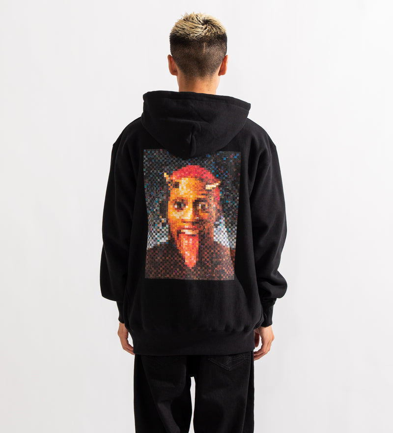 【Limited Color】 "Work of Mosaic Art (Ken Hamaguchi)" Sweat Parka [Black/Red Head] / WH2210401