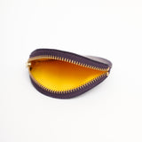 Leather Coin Case [Purple/Yellow] / 2311008