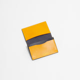 Leather Card Case [Navy/Orange] / 2311007