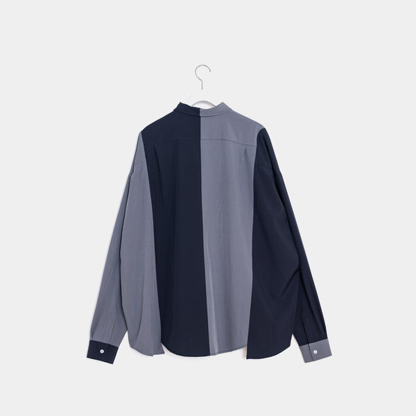 Switching Shirt [Navy/Gray] / 2310208