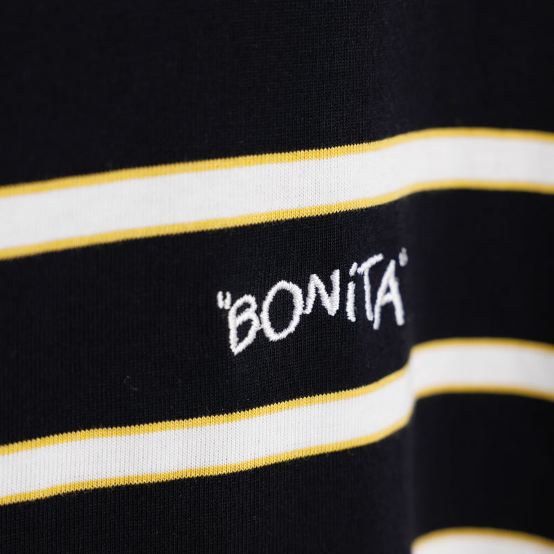 "Bonita" Border L/S T-shirt [Black] / 2311129