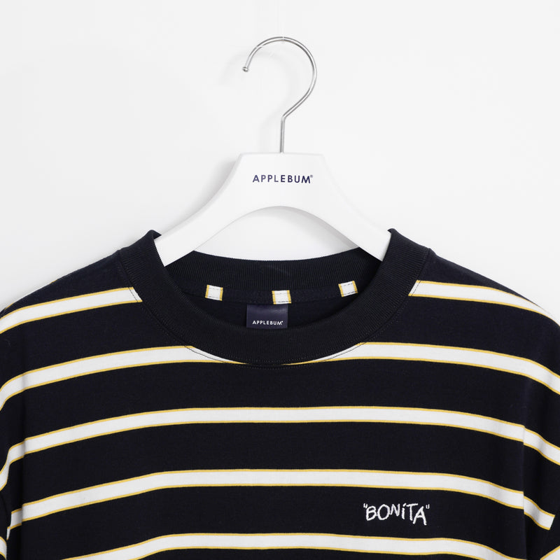 "Bonita" Border L/S T-shirt [Black] / 2311129