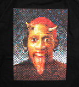 【Limited Color】 "Work of Mosaic Art (Ken Hamaguchi)" T-shirt [Black/Red Head] / WH2211101
