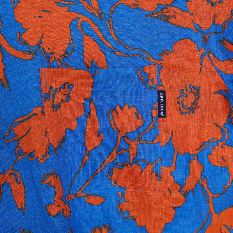 Botanical Linen L/S Aloha Shirt [Blue] / 2310209