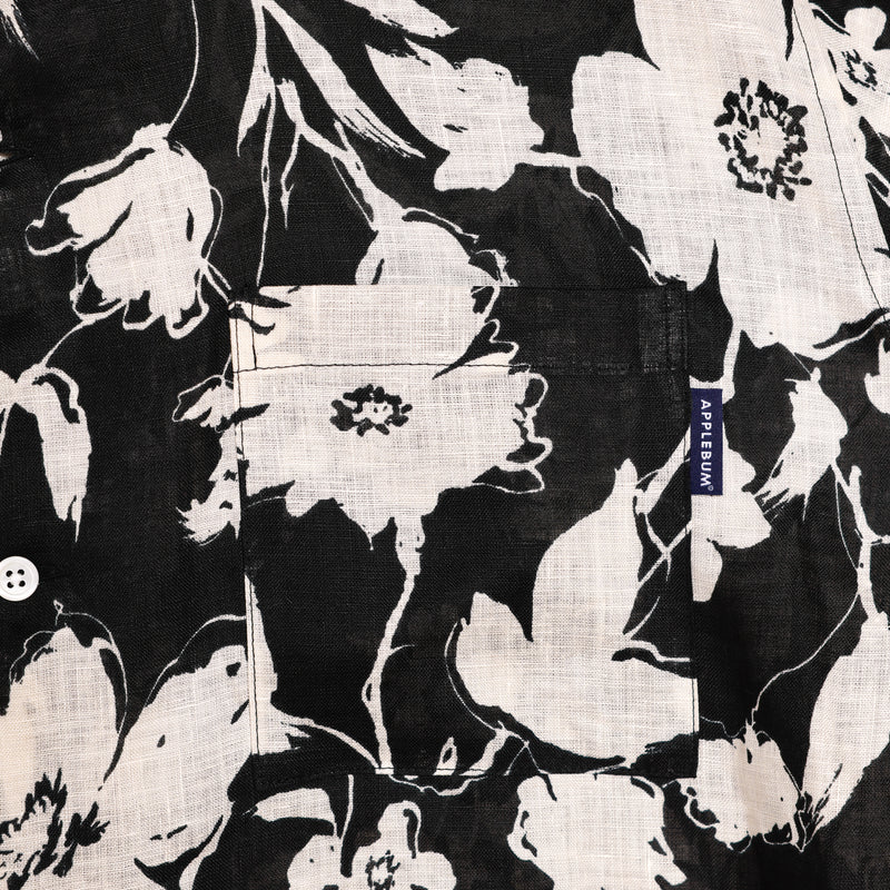 Botanical Linen L/S Aloha Shirt [Black] / 2310209 – APPLEBUM