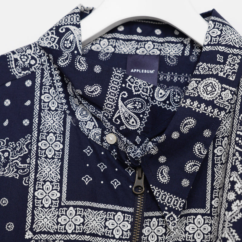 Paisley Zip Up Shirt Jacket [Navy] / 2310210 – APPLEBUM