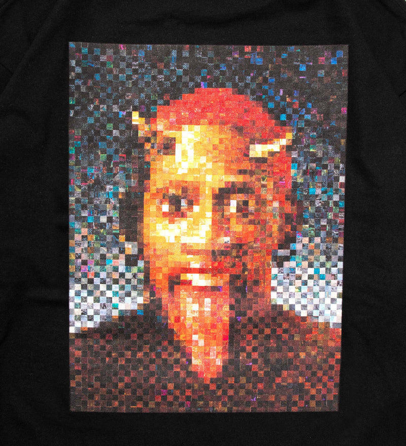 【Limited Color】 "Work of Mosaic Art (Ken Hamaguchi)" L/S T-shirt [Black/Red Head] / WH2211102